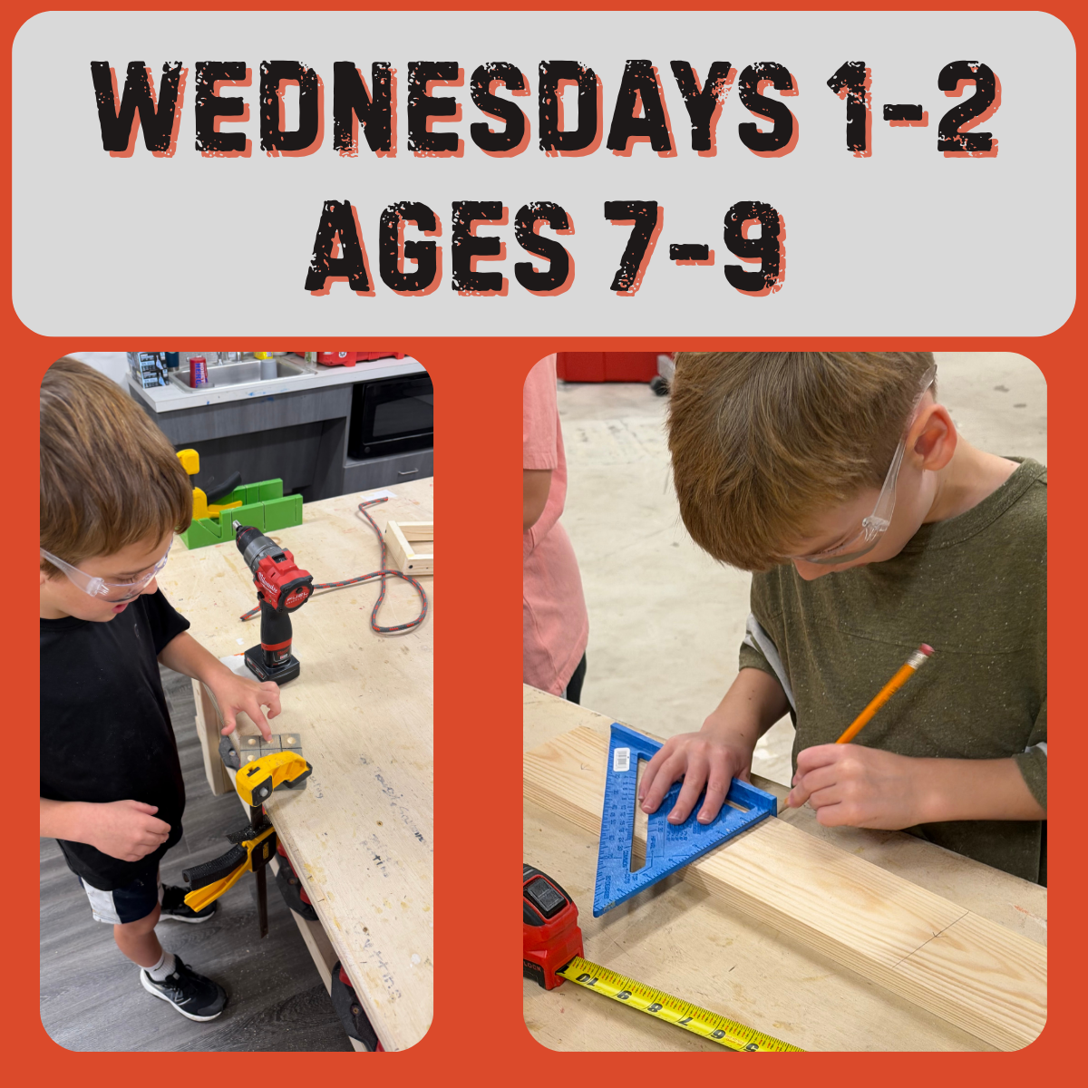 November-Wednesdays: 1-2 PM (Ages 7-9)