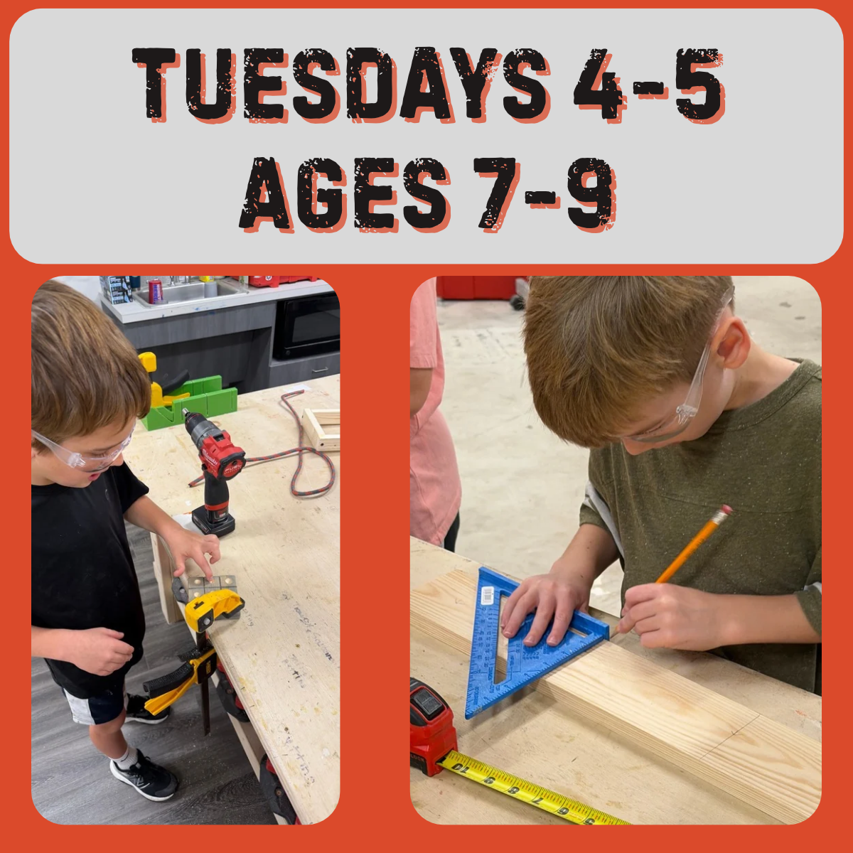 November-Tuesdays: 4-5 PM (Ages 7-9)
