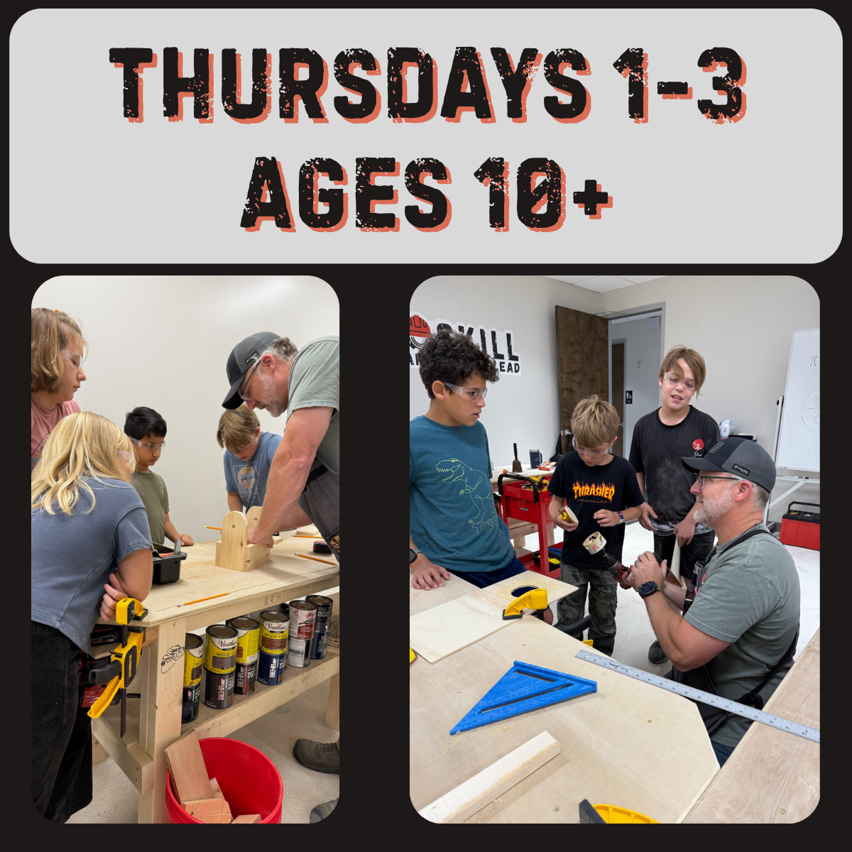 November-Thursdays: 1-3PM (Ages 10+)