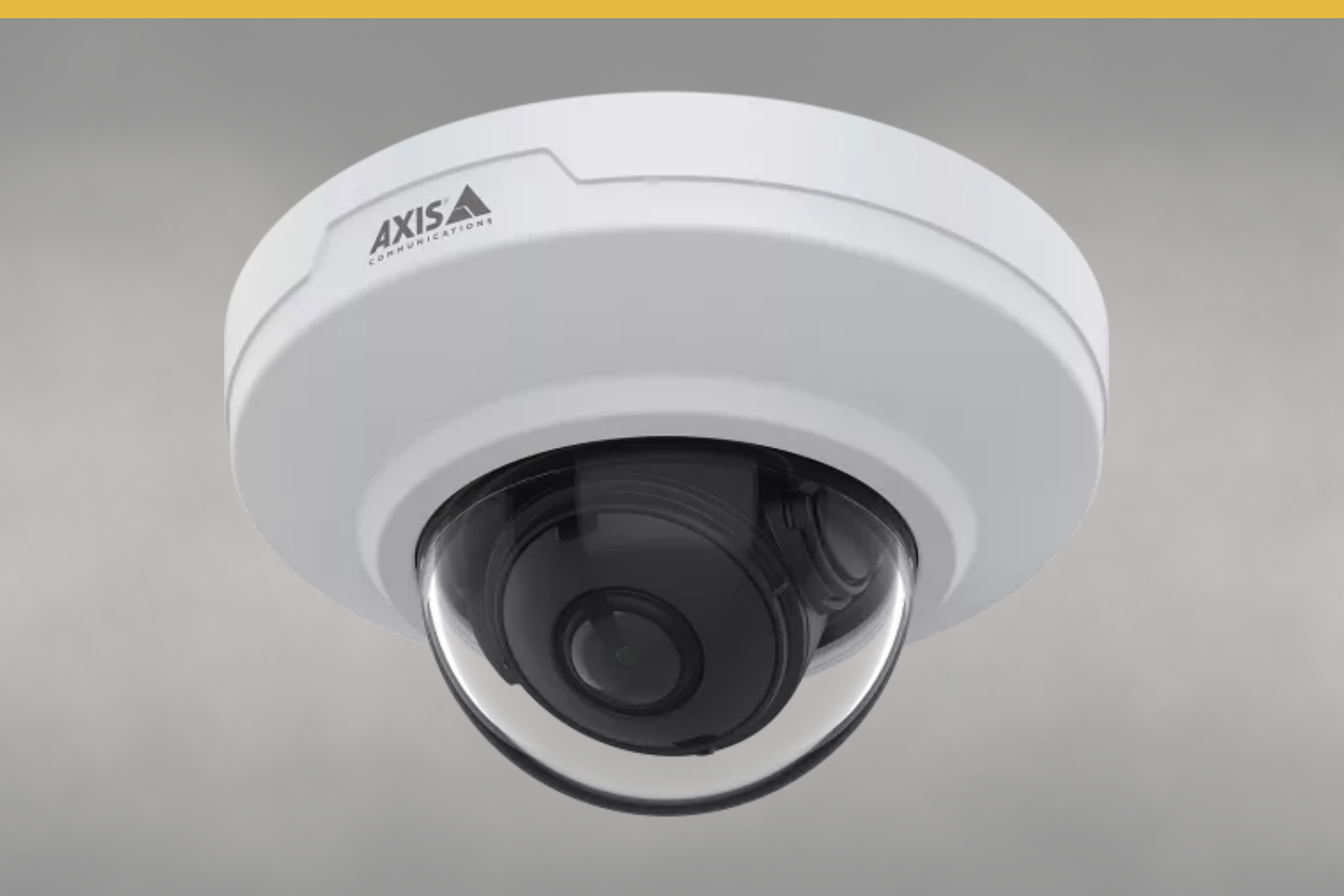 Professional-grade Axis Communications dome security camera by Sellhorst Security & Sound, mounted for comprehensive indoor or outdoor surveillance coverage.