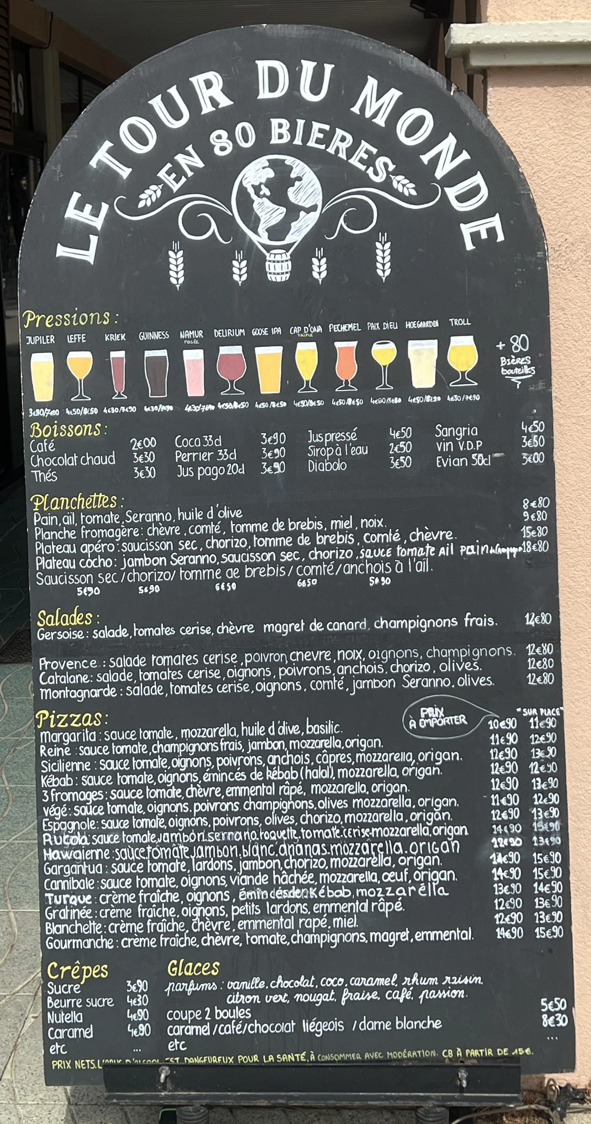La Tour du Monde Argeles Menu.JPG