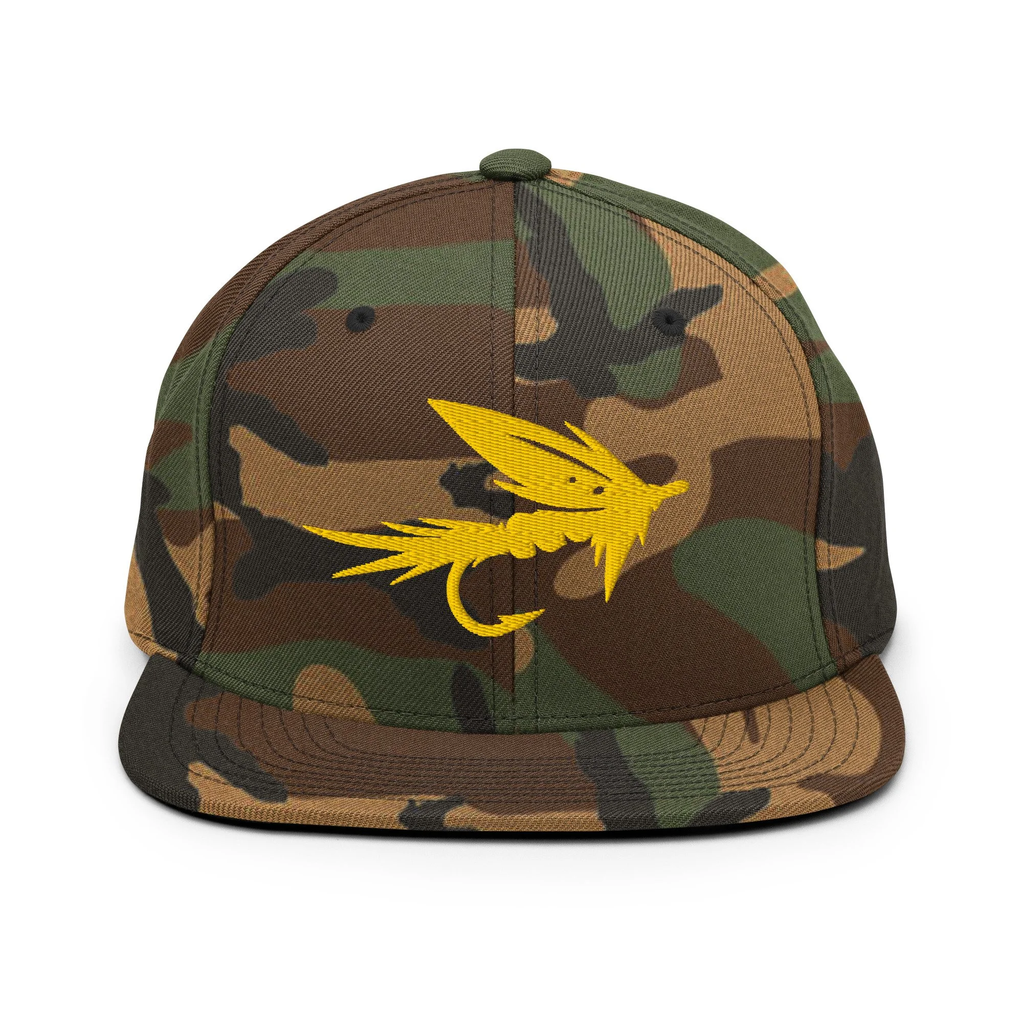Fly Fishing Snapback Hat Camo