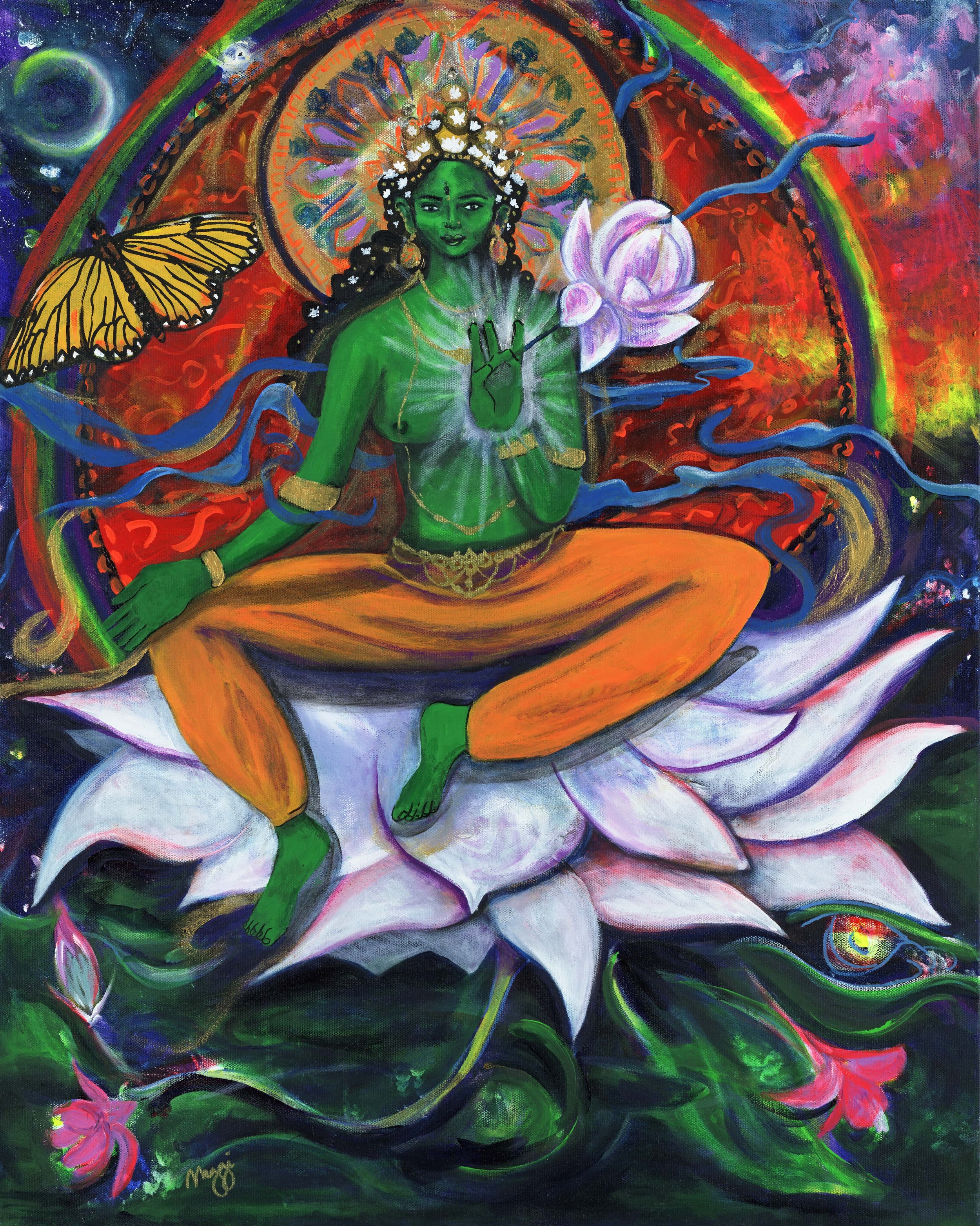 green tara original and print-min.jpg
