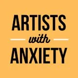 Text reading 'Artists with Anxiety' on a plain background.