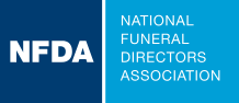 NFDA logo with text 'National Funeral Directors Association' on a blue background