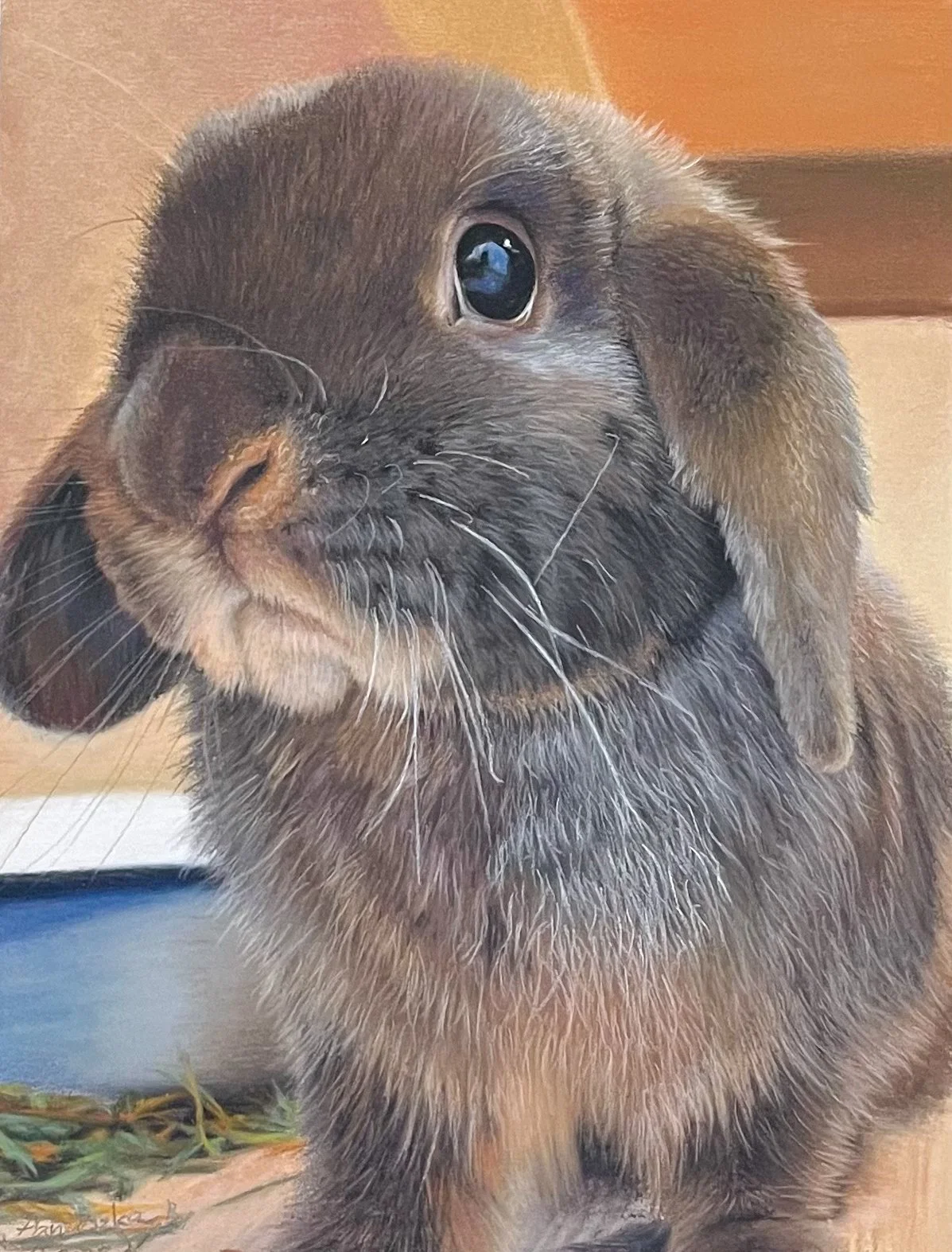 Flafik, 2023. Soft pastels on sanded pastel paper - 13 x 9 inches. Private collection.