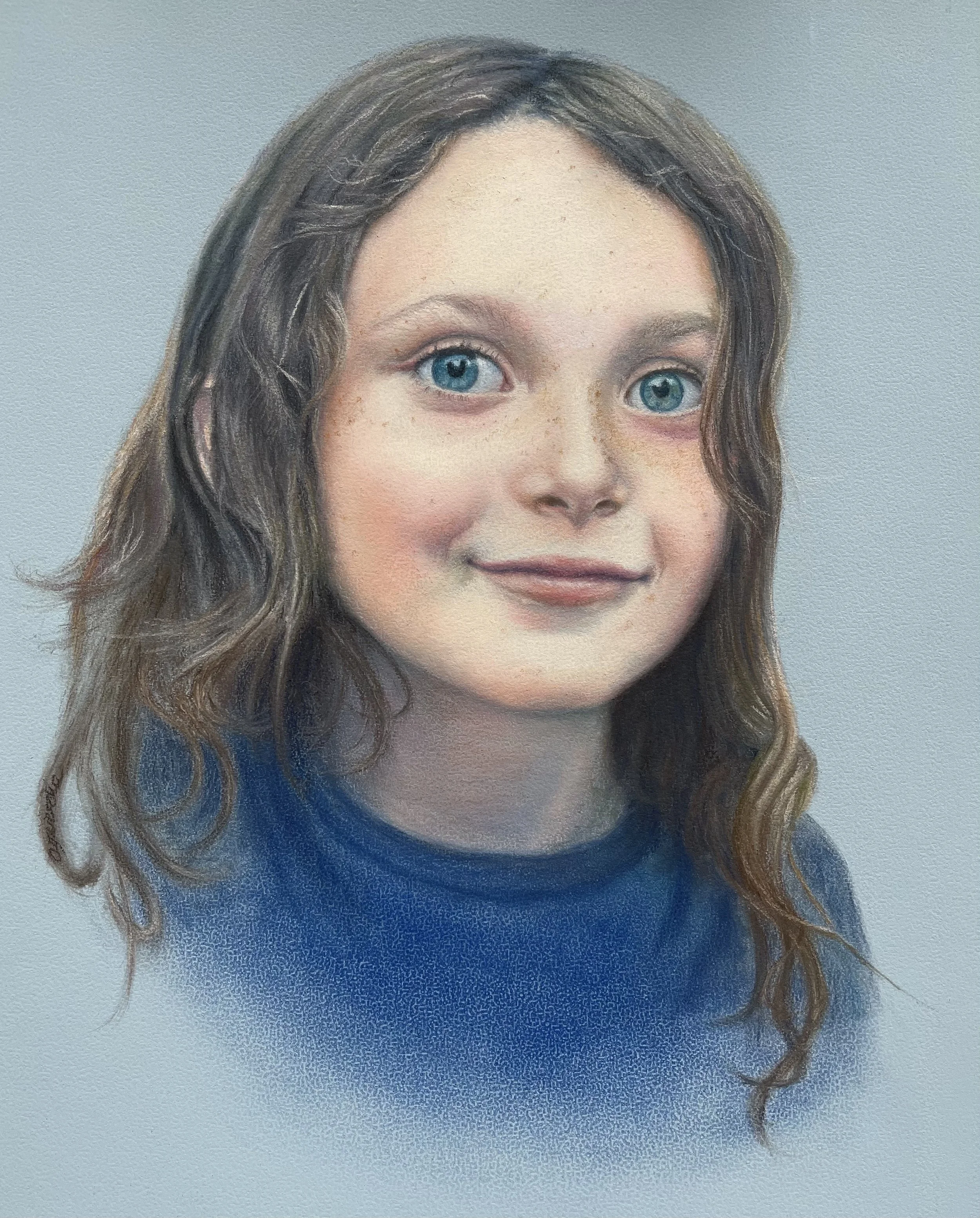 Elli, 2021. Soft pastels on sanded pastel paper - 13 x 11 inches. Private collection. 