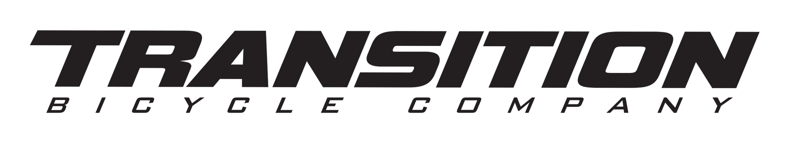 Logo for Transition Bicycle Company with stylized text.