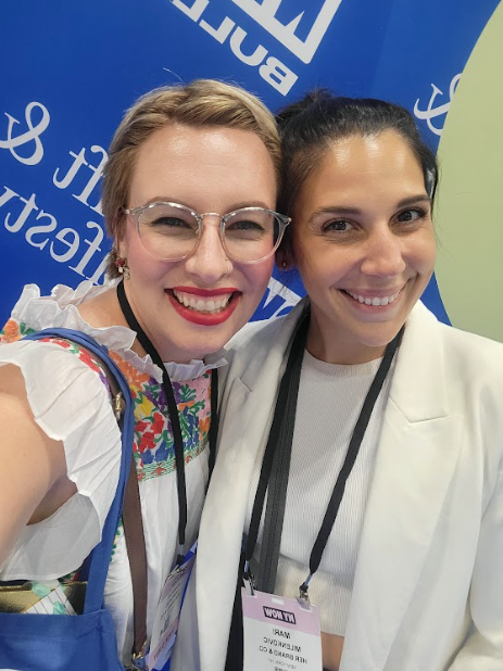 women smiling