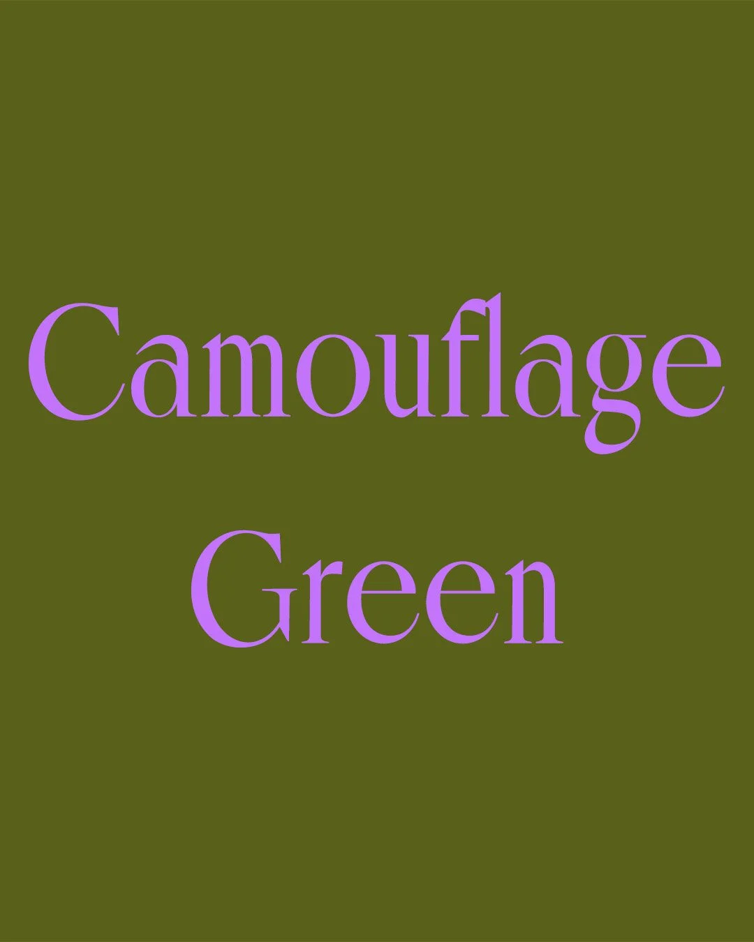 Mid-tone, warm green with a strong yellow-brown undertone &mdash; mid saturation, muted, and deliberately recessive.

The systematic use of this tone for military concealment began in earnest during the First World War, when the French army establish