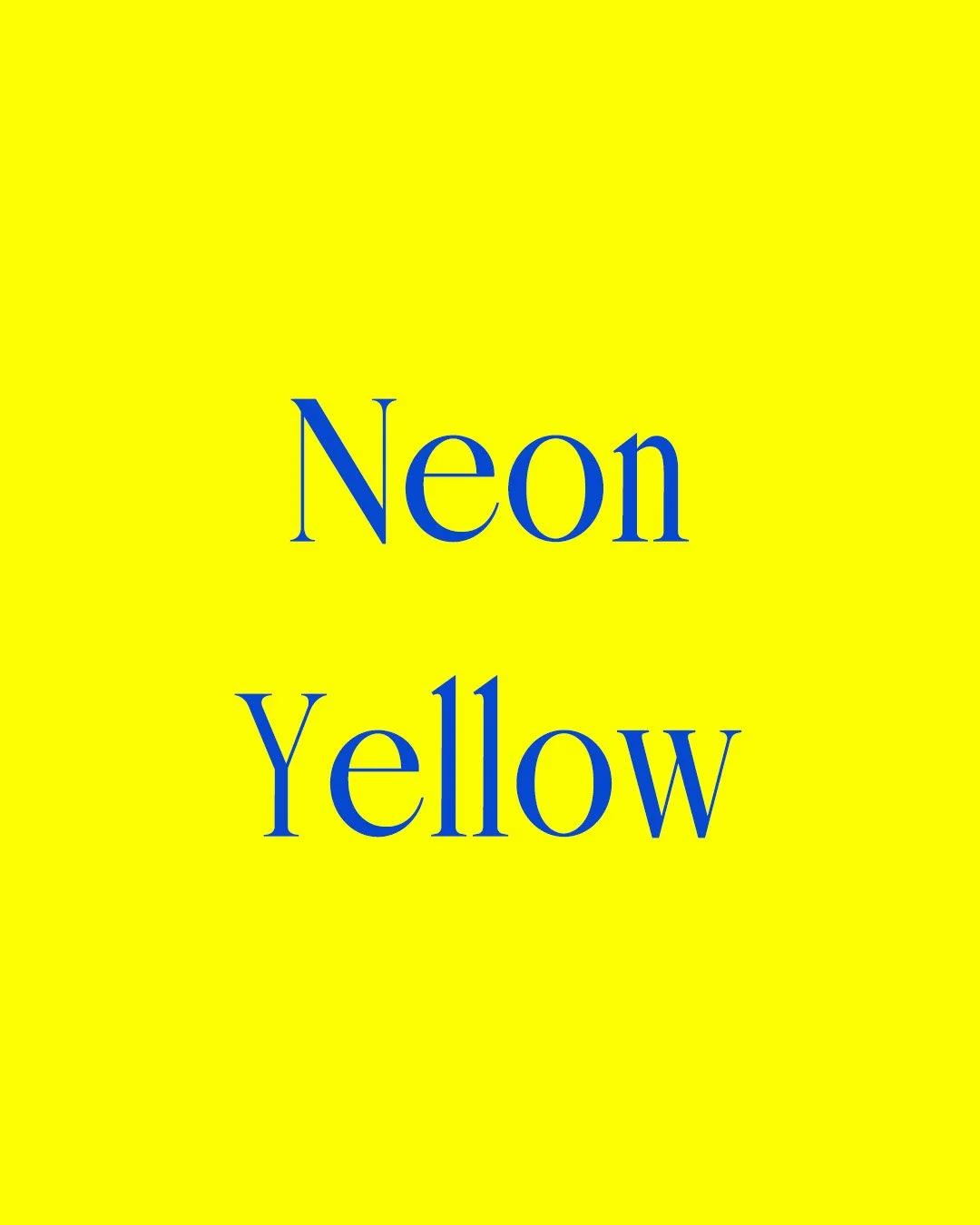 Light, warm yellow with a green undertone &mdash; maximum saturation, stark, and visually aggressive in feel.

The fluorescent quality of this tone is a physical phenomenon rather than a conventional colour property &mdash; fluorescent pigments absor