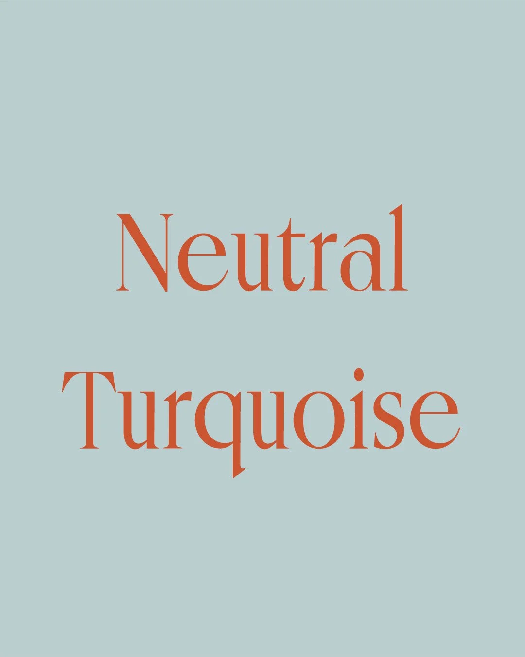 Light, cool blue-green with a grey undertone &mdash; low saturation, hazy, and quietly atmospheric in feel.

The turquoise stone &mdash; a hydrated copper and aluminium phosphate &mdash; has been mined in the Sinai Peninsula and Iran for over six tho