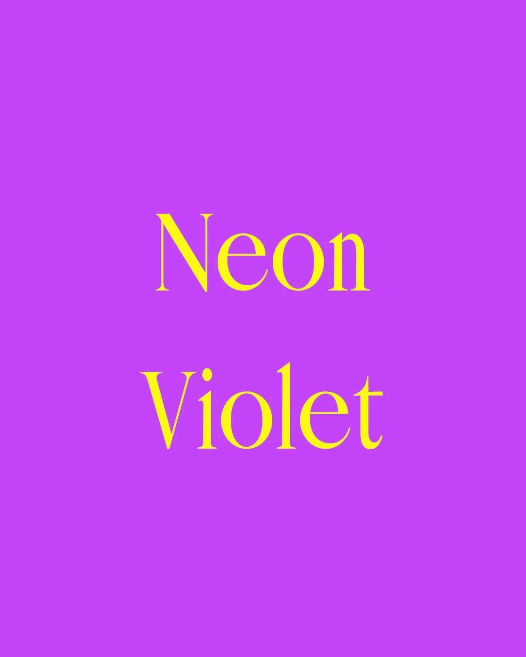 Mid-tone, cool purple with a strong pink undertone &mdash; maximum saturation, luminous, and visually insistent in feel.

Like all fluorescent colours, this tone achieves its intensity through the same Day-Glo chemistry developed by the Switzer broth