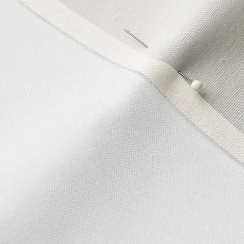 Closeup of Textured Linen Cotton Canvas Fabric