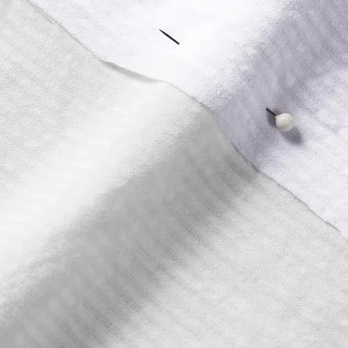 Closeup of Textured Seersucker fabric