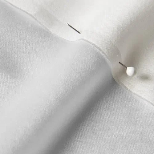 Closeup of Textured Cotton Silk Fabric