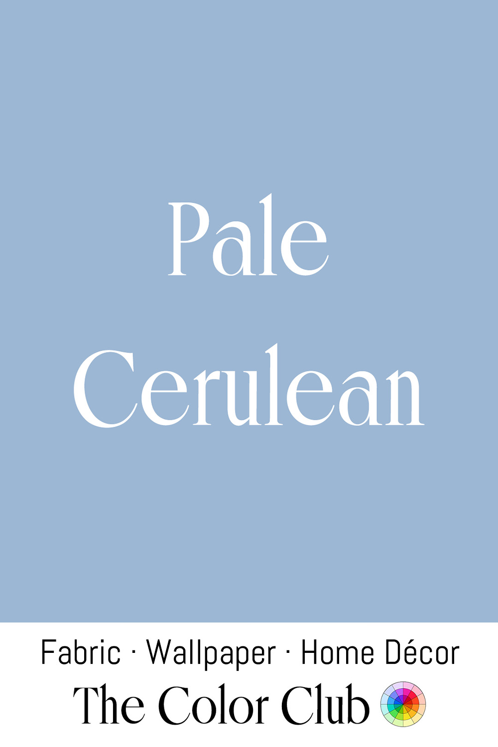 Sample of Pale Cerulean wallpaper or fabric from The Color Club, featuring a light blue color palette.