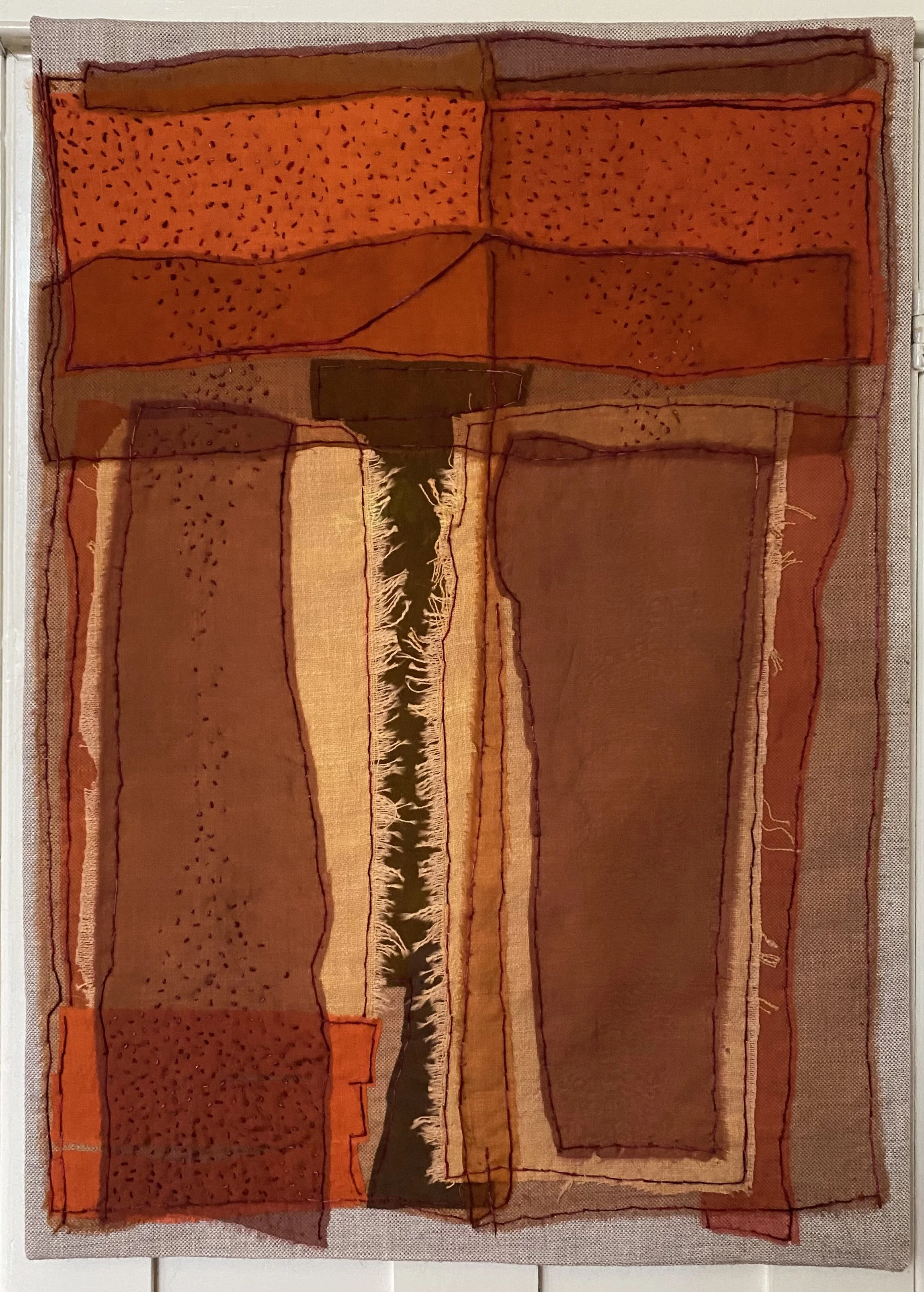 "Curtain" 2018    
Linen, plant-dyed silk and cotton, hand sewn