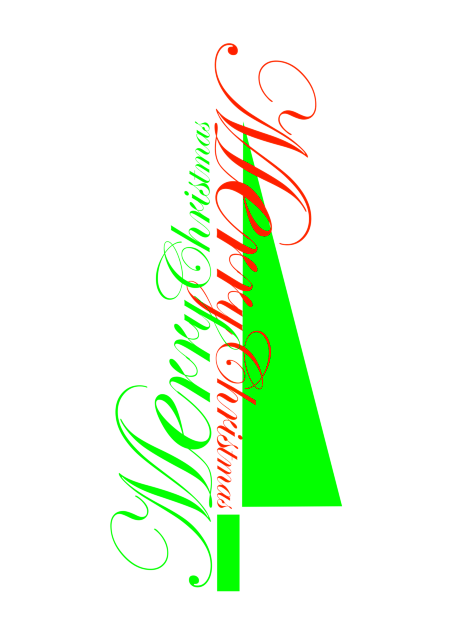 Drop the Merry Christmas Tree design in the mail to wish everyone a Merry Christmas!