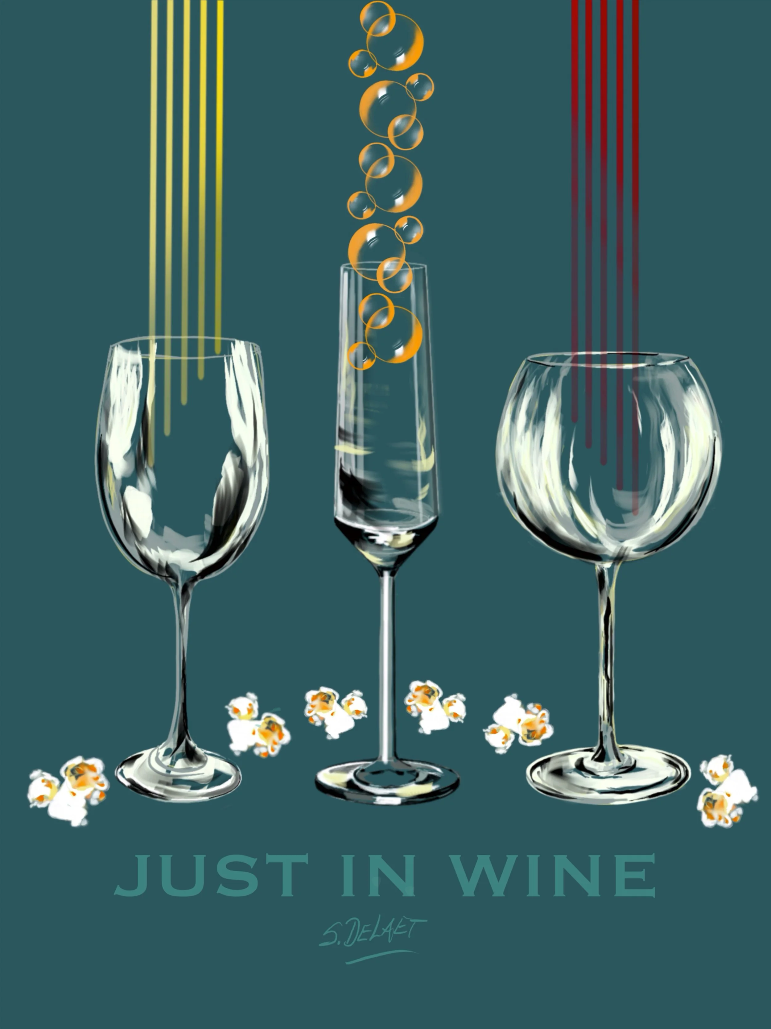 Just In Time, Wine, Dark Teal