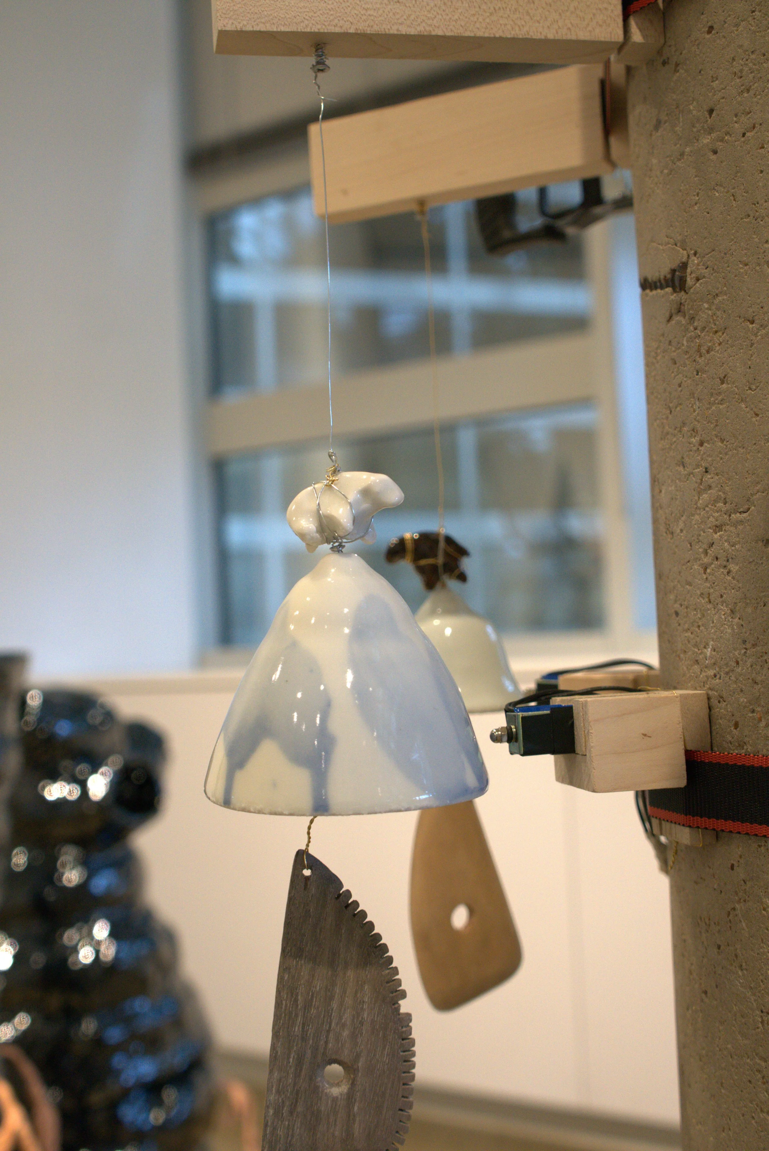 RECREATION III
 
porcelain, stoneware, glaze, wire, wood,   
variables