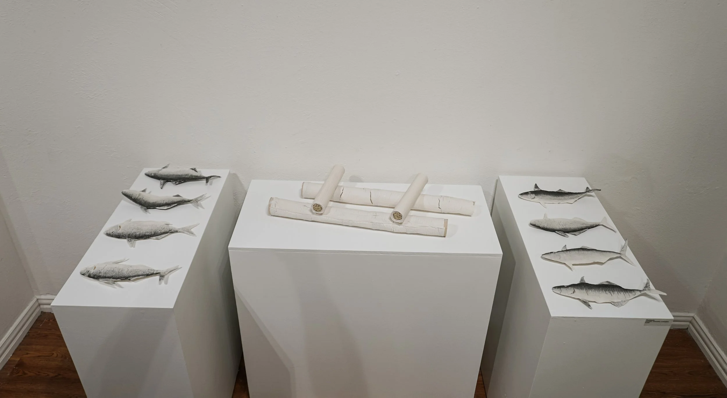 UPON ARRIVAL  
porcelain, stoneware, underglaze