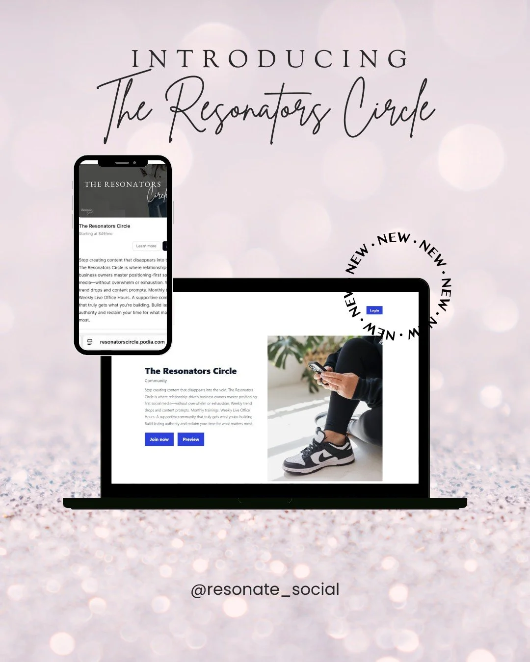 Introducing The Resonators Circle! 🎉 

The Resonators Circle is an affordable monthly membership for business owners who need accountability, support, and structure when it comes to social media marketing. I am so excited to bring this project to li