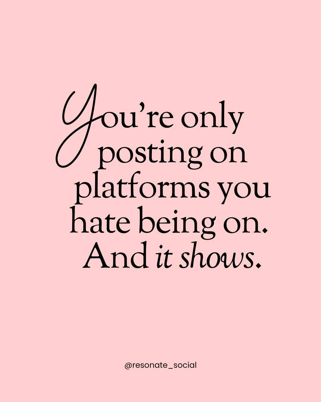If I hear one more person tell me they need to be on 5+ platforms to "be successful", I am going to scream.

You don't. Stop letting the crazy marketing "gurus" of the world put pressure on you to do something because it worked fo