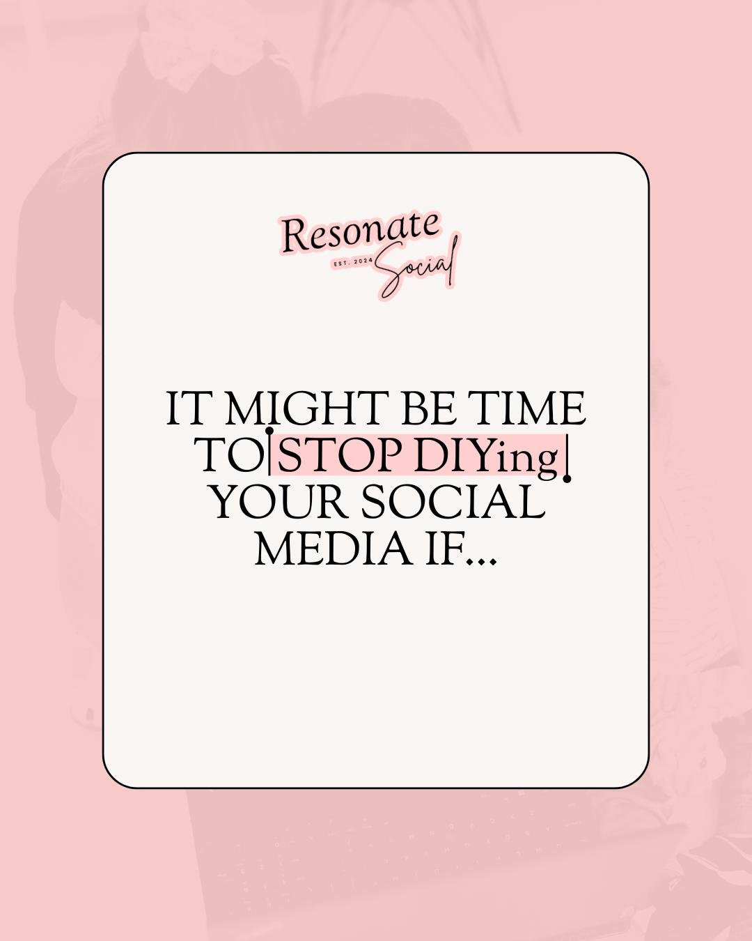 Social media is supposed to help you grow your business. Not drain your energy before you've even opened your laptop.

If any of those slides felt a little too familiar, you're not doing it wrong. You're just doing it alone.

The signs are usually pr