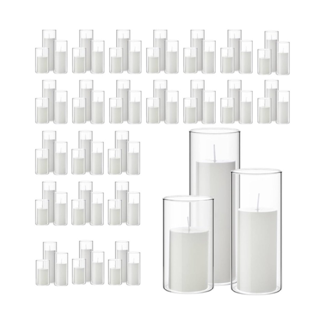 Pillar Candles & Glass Vases