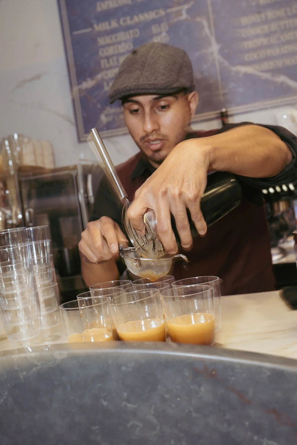 luis making espresso martinis