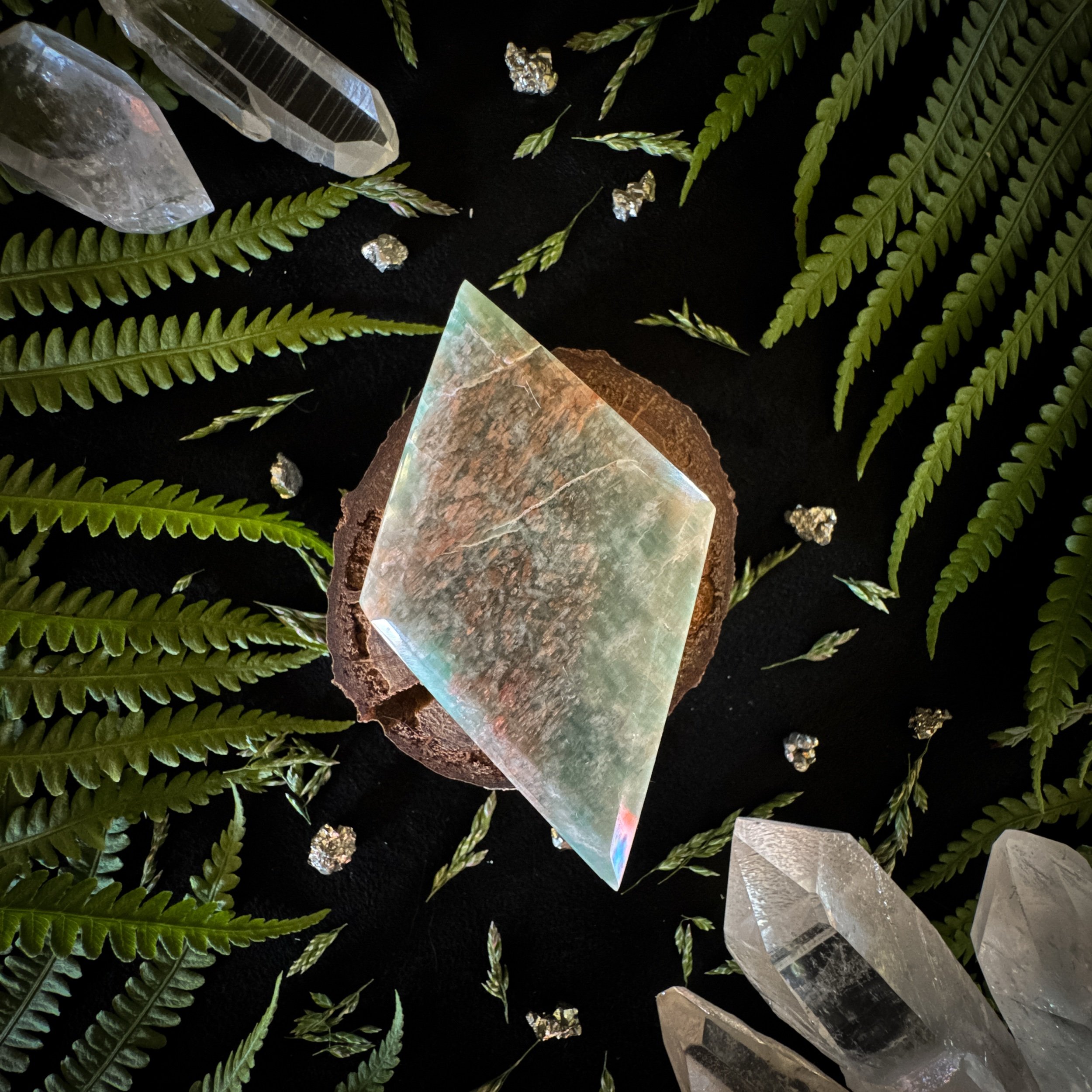 Amazonite and Sunstone Diamond