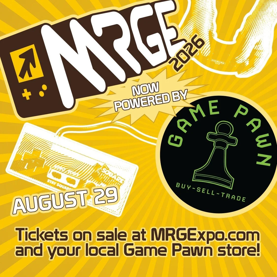 The crossover episode you've been waiting for! Announcing the MRGE + Game Pawn partnership! Get your tickets now, they're going fast! Kalamazoo's homegrown retro gaming expo featuring vendors, cosplay, tabletop, freeplay, tournaments and so much more