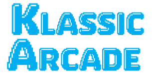 Klassic Arcade logo in blue text