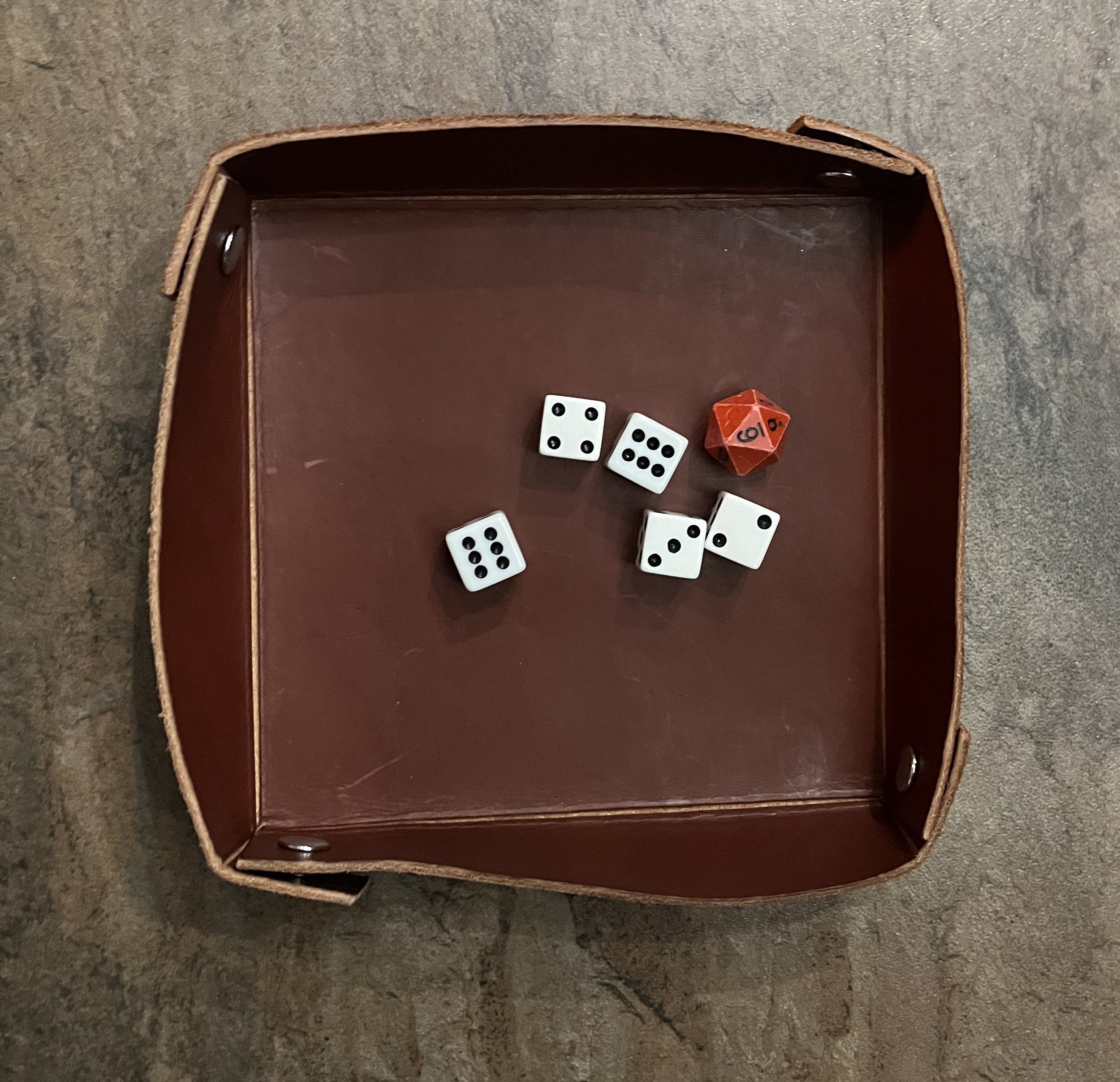 Leather Dice Tray