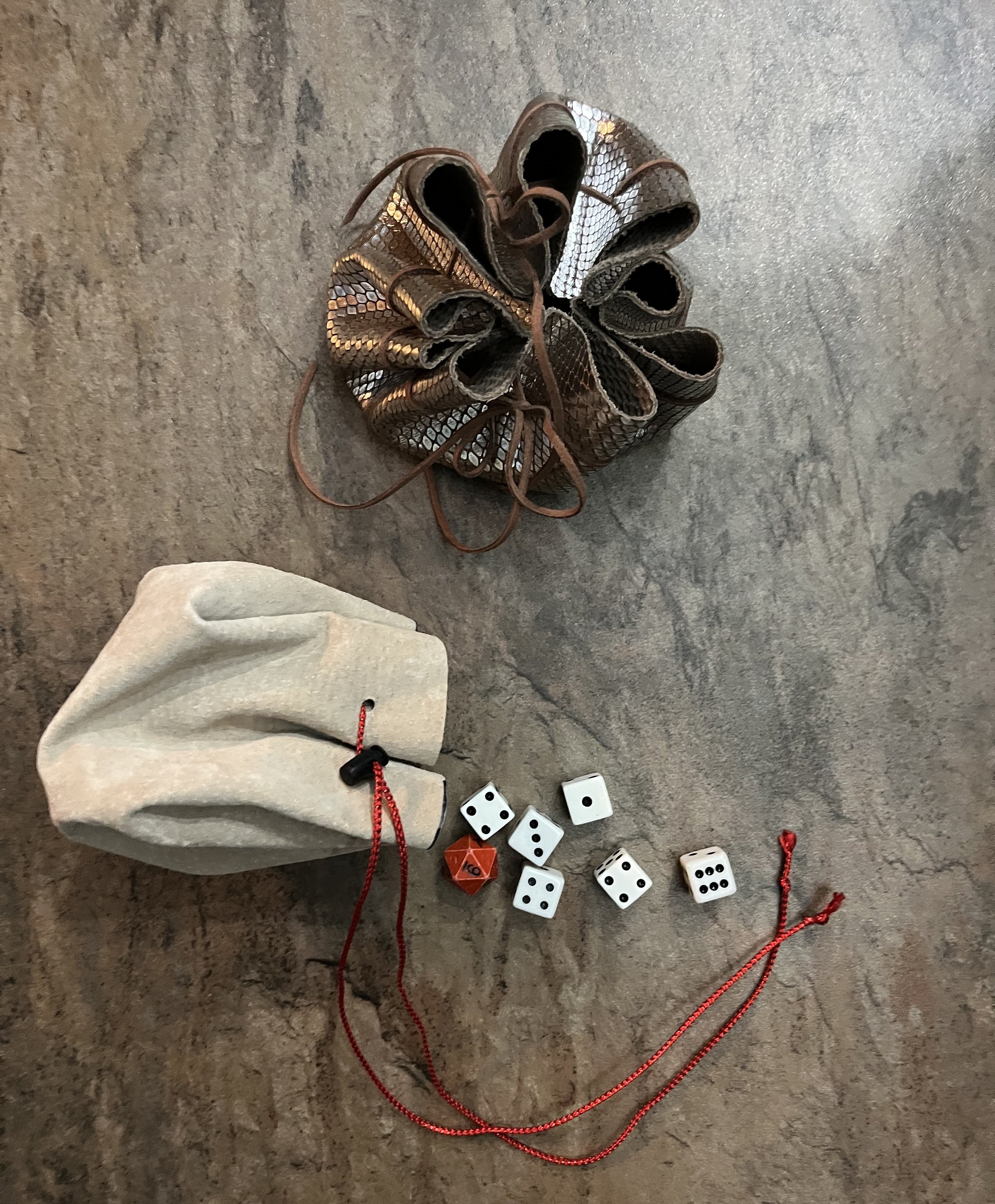 Leather Drawstring Pouch