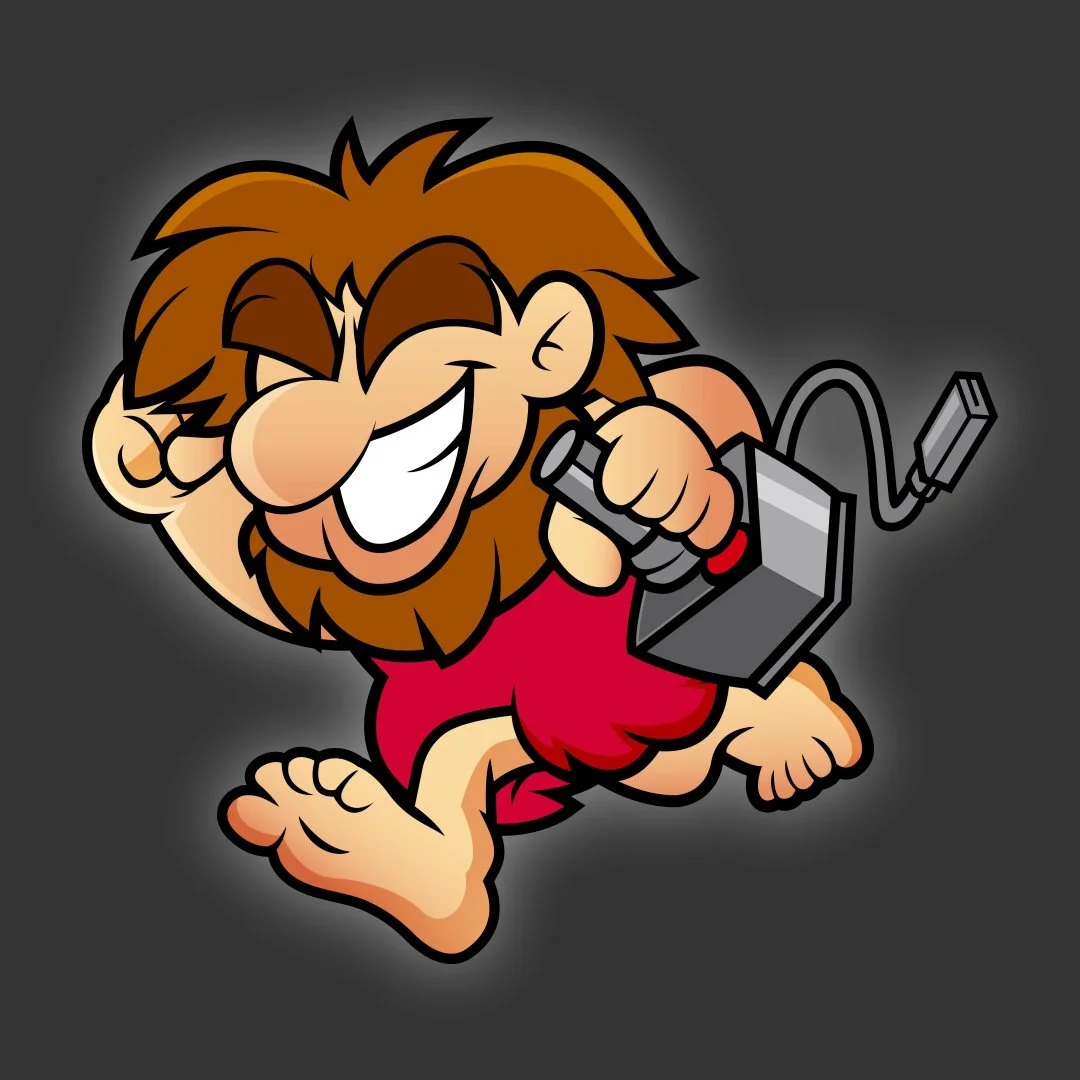Image of Stone Age Gamer Caveman Logo
