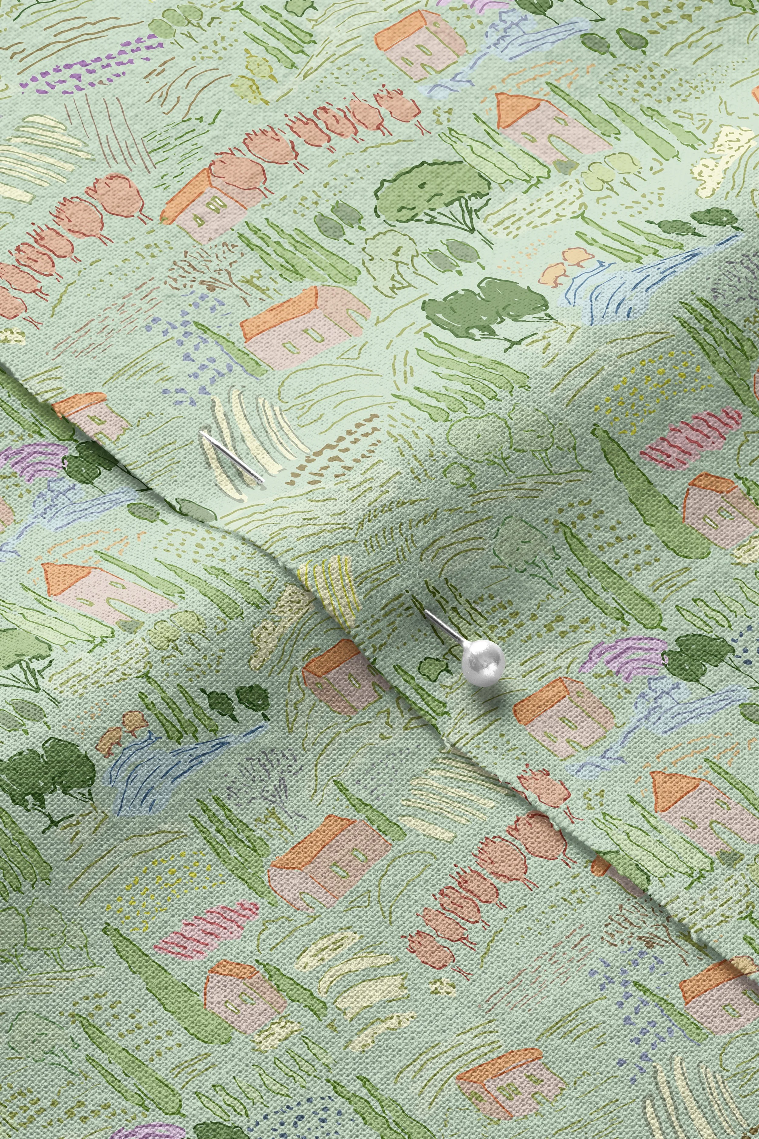 Landscape-green-01_Closeup of Pinned Cotton Fabric Mockup by Creatsy®.jpg