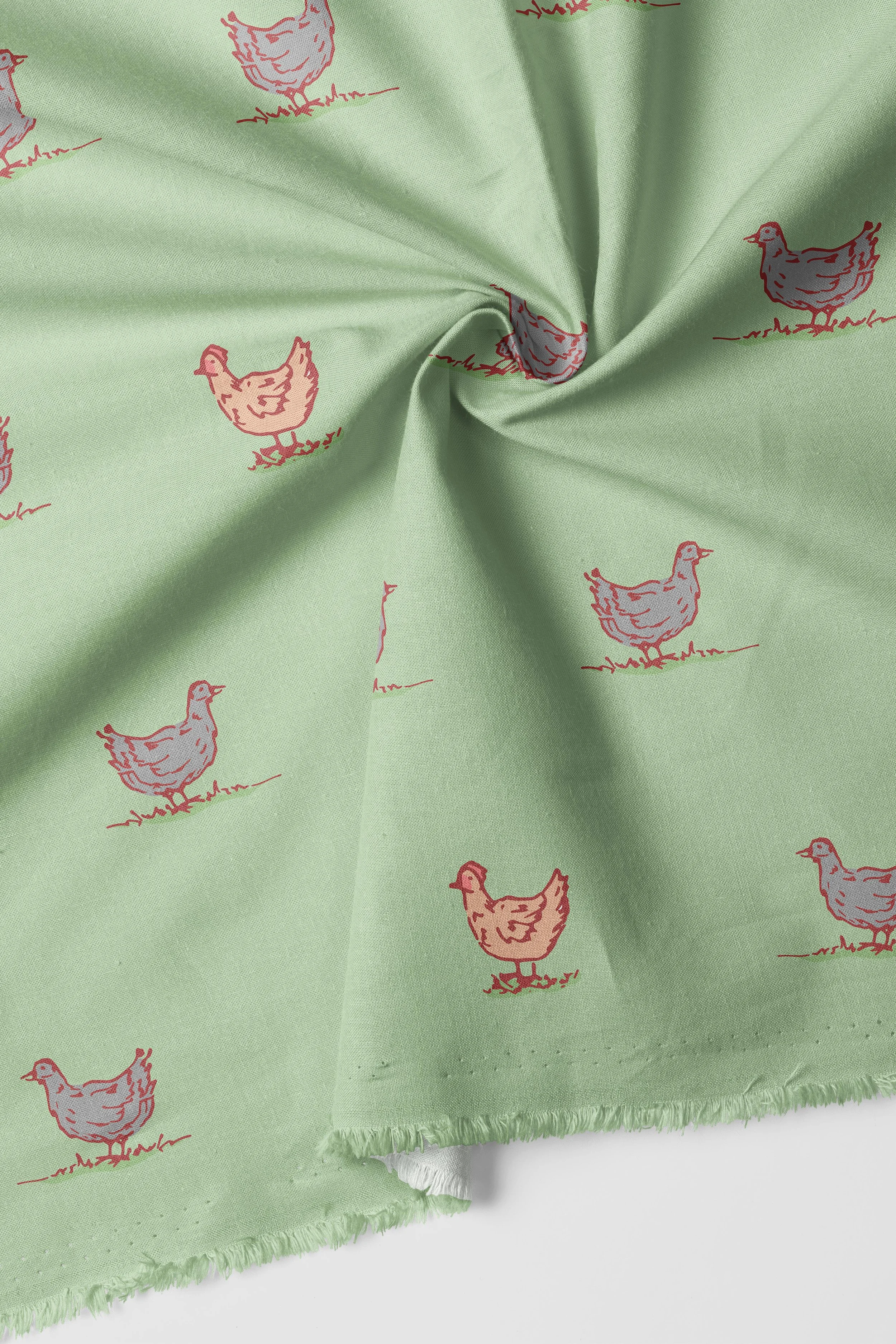 Chickens - Green-01_Softly Draped Cotton Fabric Mockup by Creatsy®.jpg