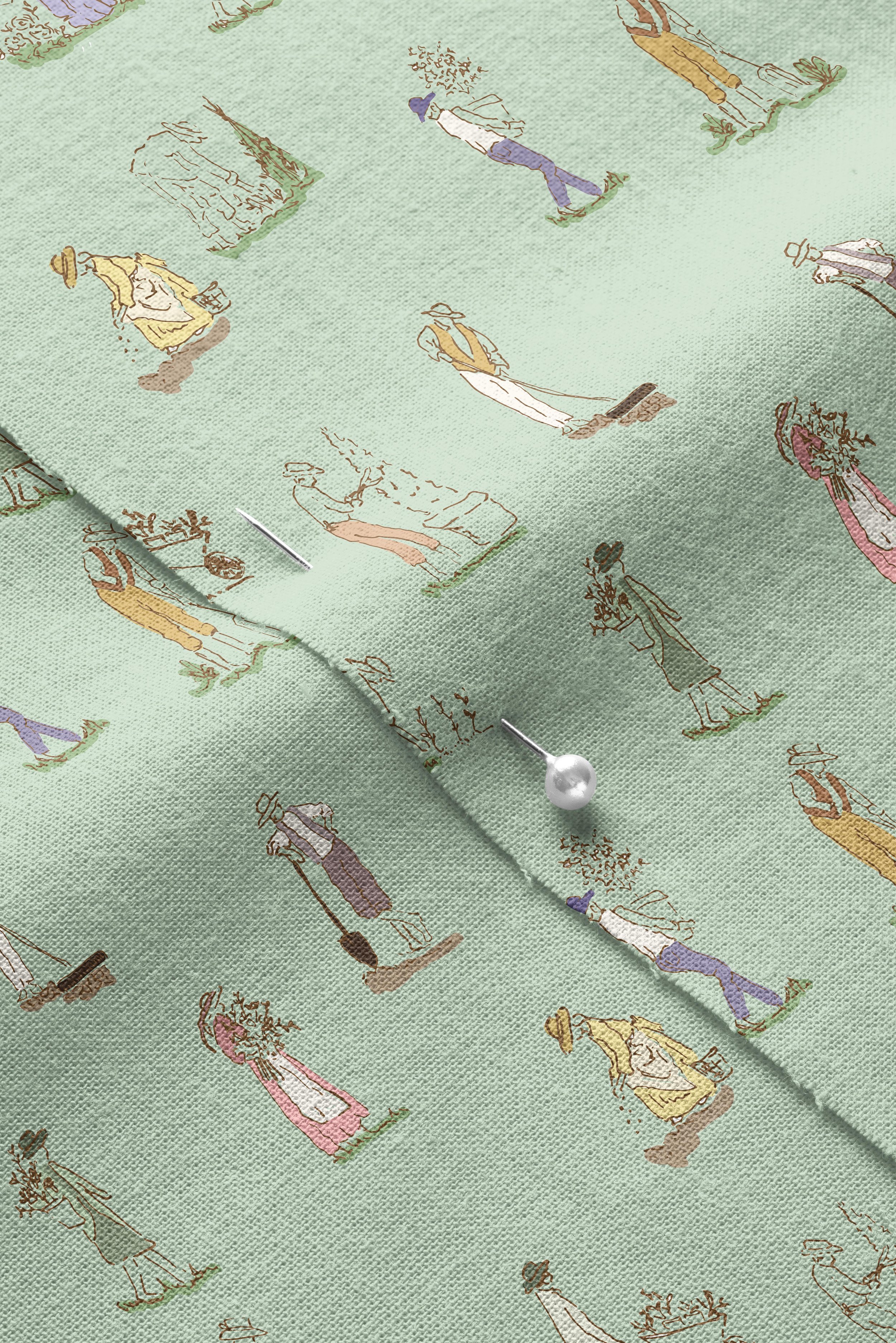 Garden People-green-01_Closeup of Pinned Cotton Fabric Mockup by Creatsy®.jpg