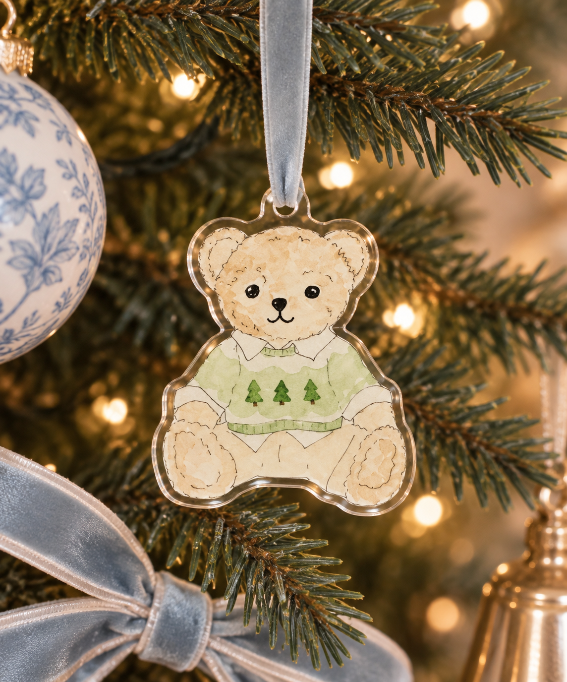 Teddy Bear Acrylic Ornaments