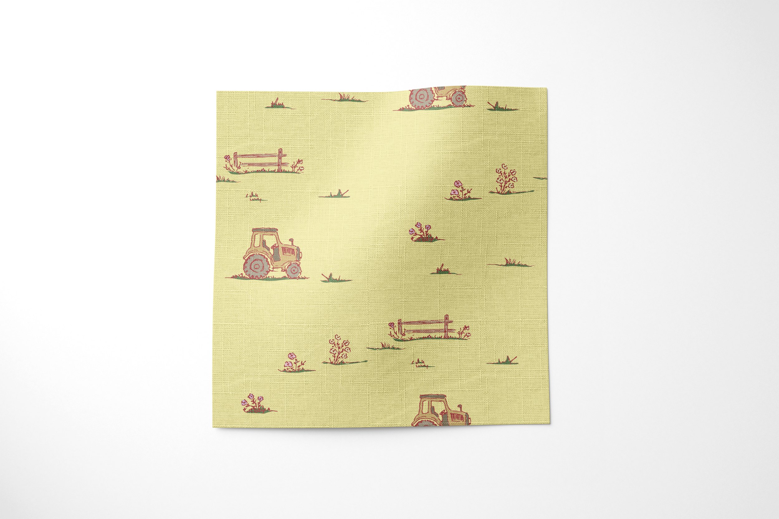 Tractor and a fence - Yellow.png