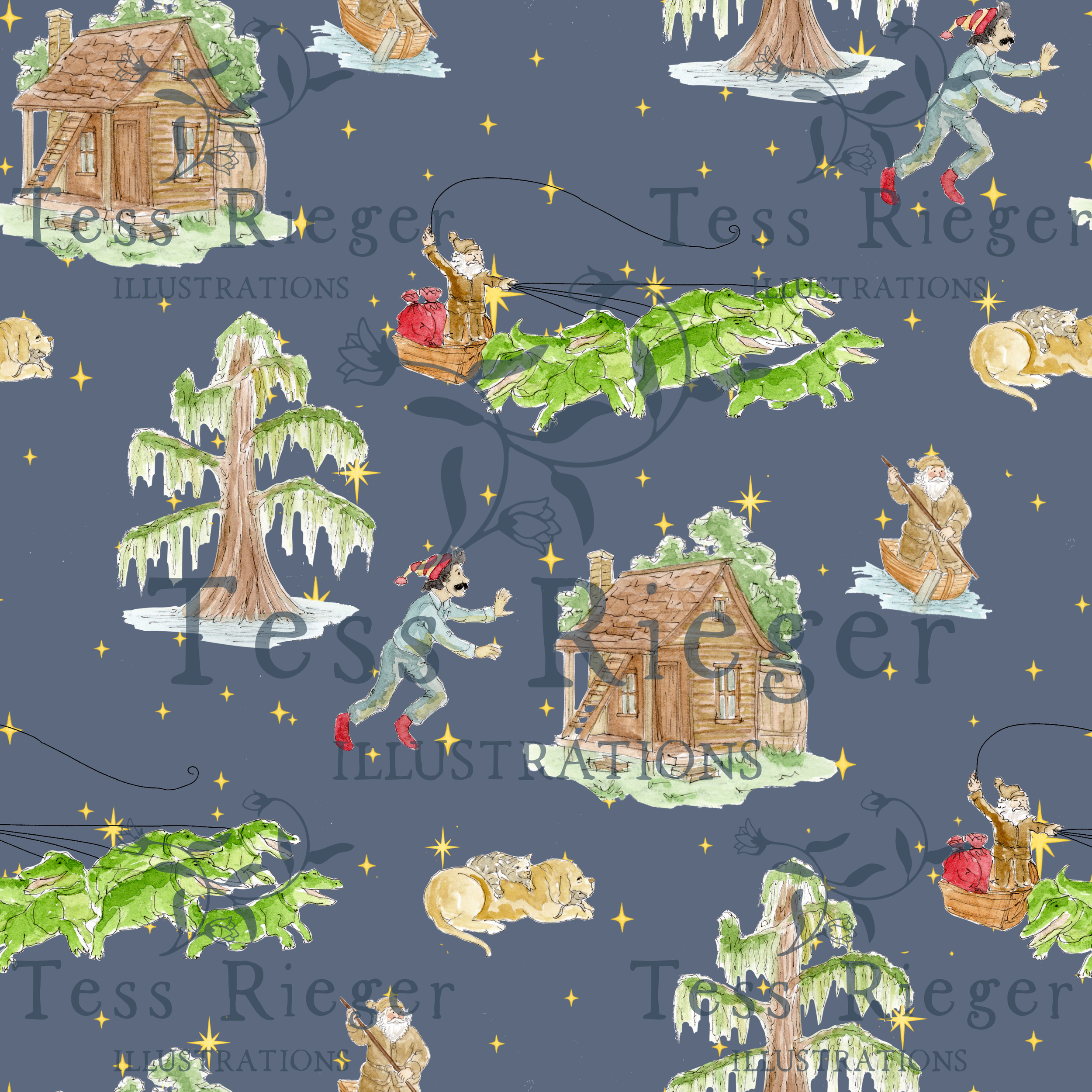 Cajun Christmas Wrapping Paper