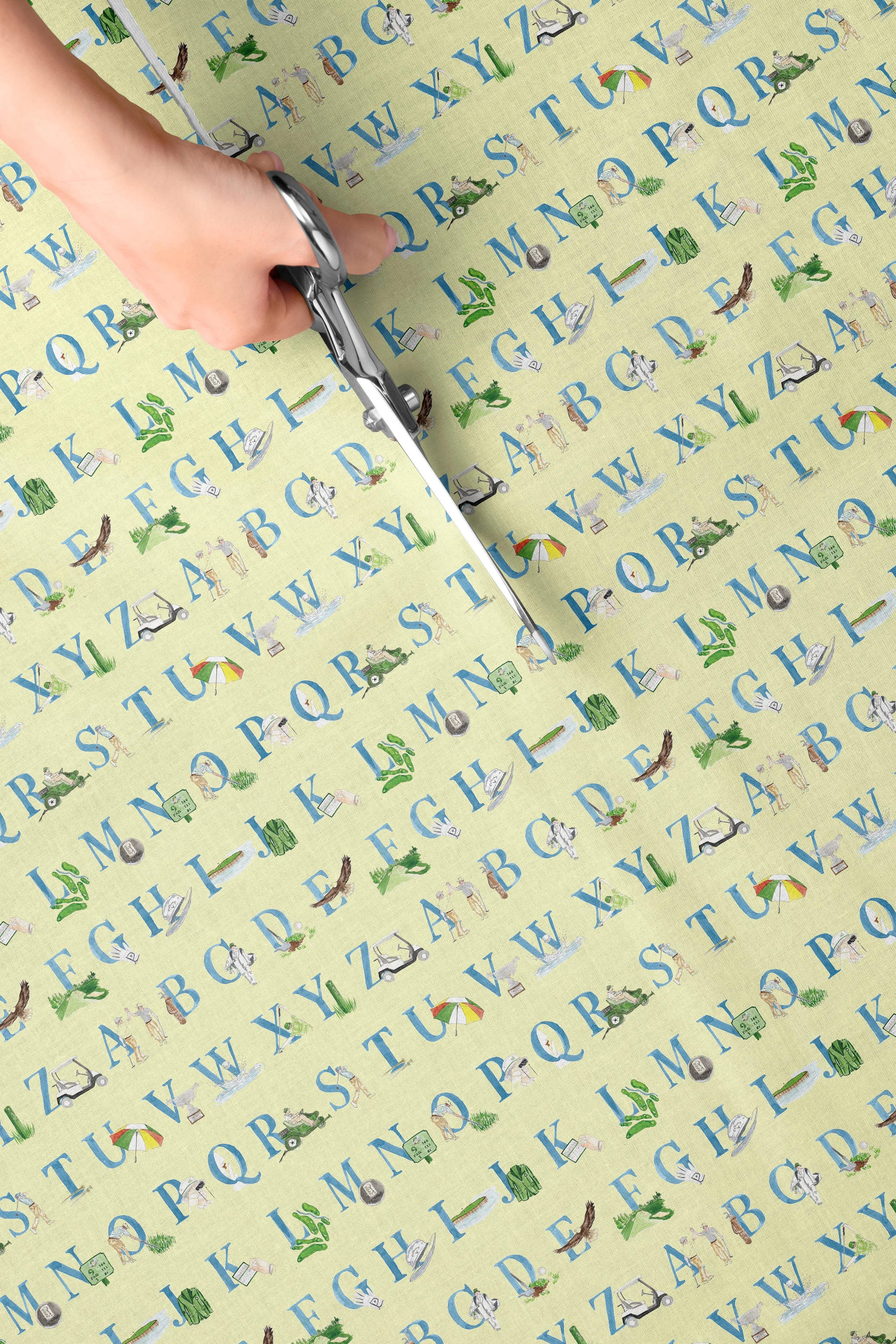 ABCs of Golf Layout Square-yellow-01_Closeup of Person Cutting Cotton Fabric Mockup by Creatsy®.jpg