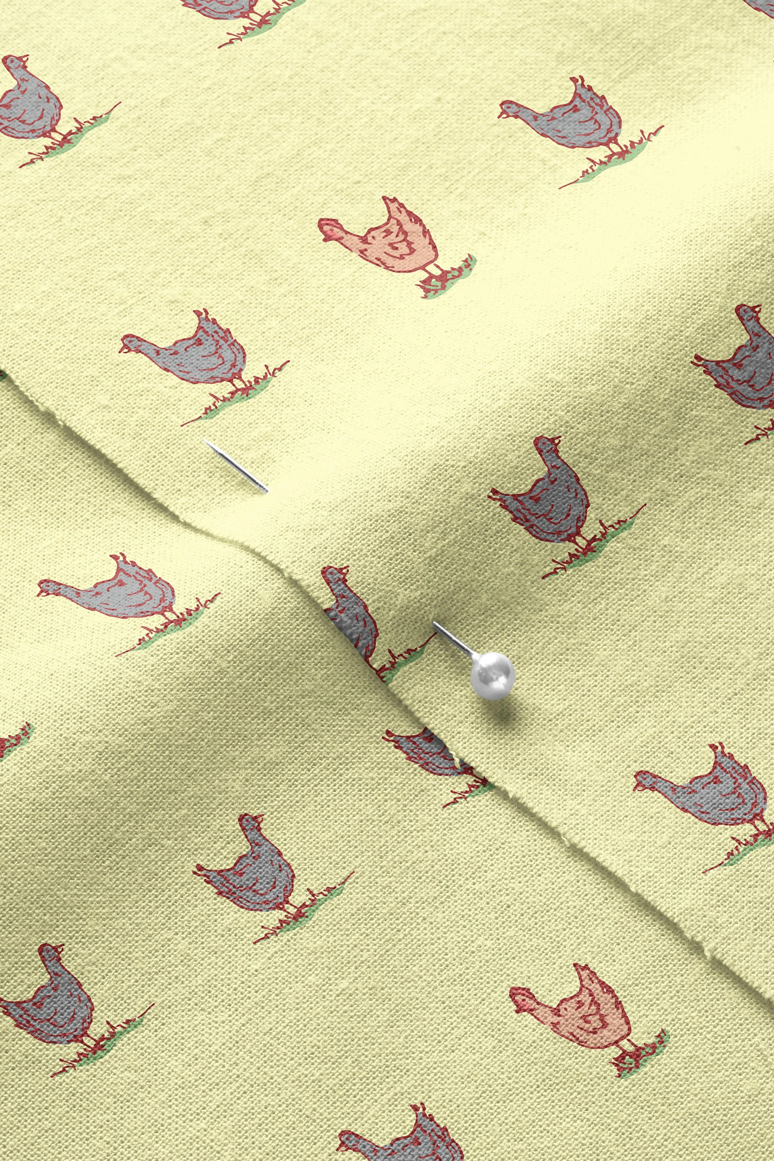 Chickens - Yellow-01_Closeup of Pinned Cotton Fabric Mockup by Creatsy®.jpg