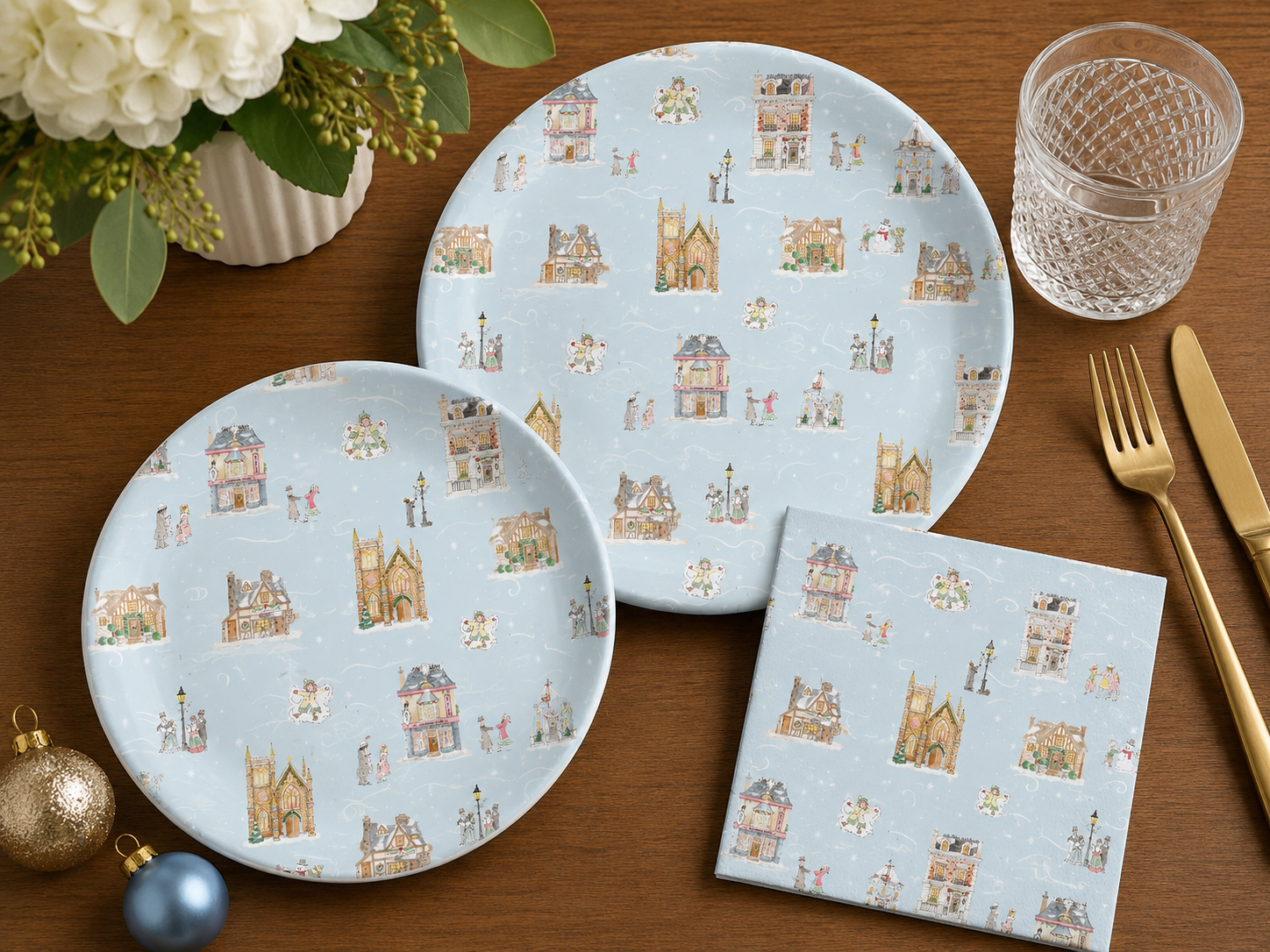 Pre-Order - Christmas Village Napkins