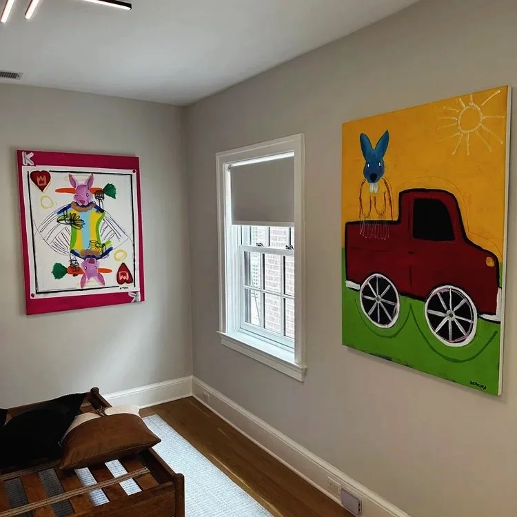 Every painting I sell I always wonder how it looks in its new home. Here&rsquo;s a pic of two paintings I did for a private collector back in 2022. If you have my work, please send pics. I&rsquo;d loved to see them hanging in your homes.
