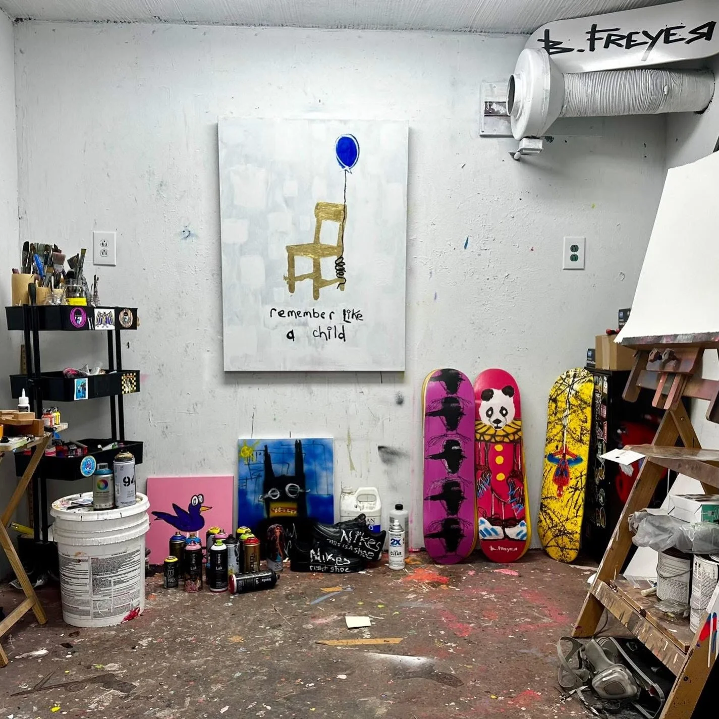 I miss having a studio. It hasn&rsquo;t stopped me from painting though.