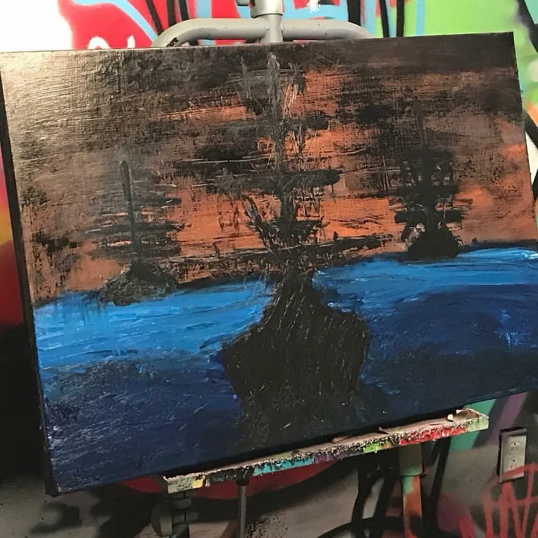 #tbt I painted this back in 2018. Oil paints and a pallet knife.