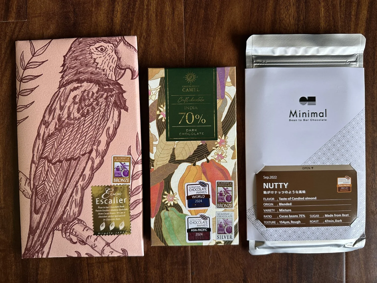 Award-Winning Dark Chocolate From Japanese Artisans (3 Full Size Bars)